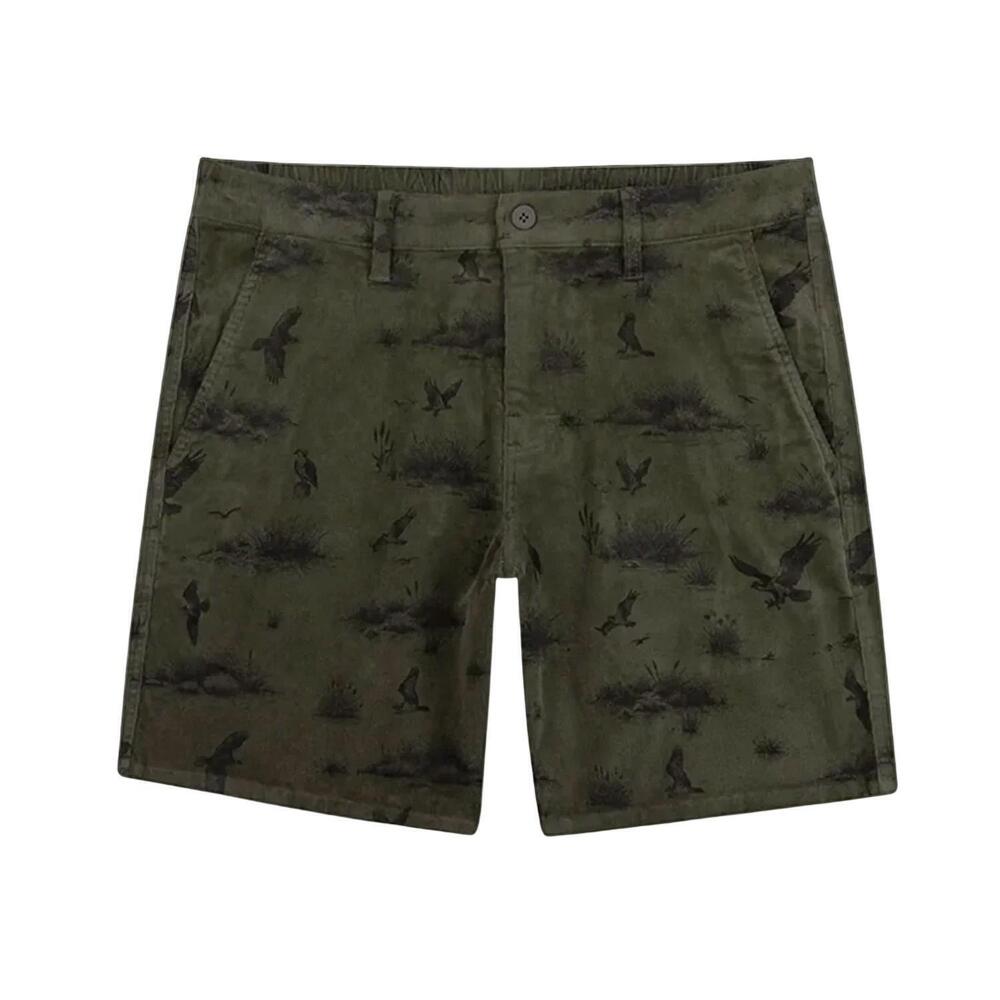 NEW JETTY men's midship cord walkshort in marsh green